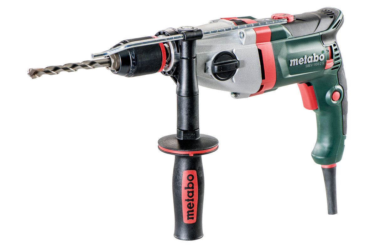 Metabo Schlagbohrmaschine SBEV1100-2S – 1 100 W – Schnellspannbohrfutter (Ø 13 mm) – 40 Nm – 2-Gang