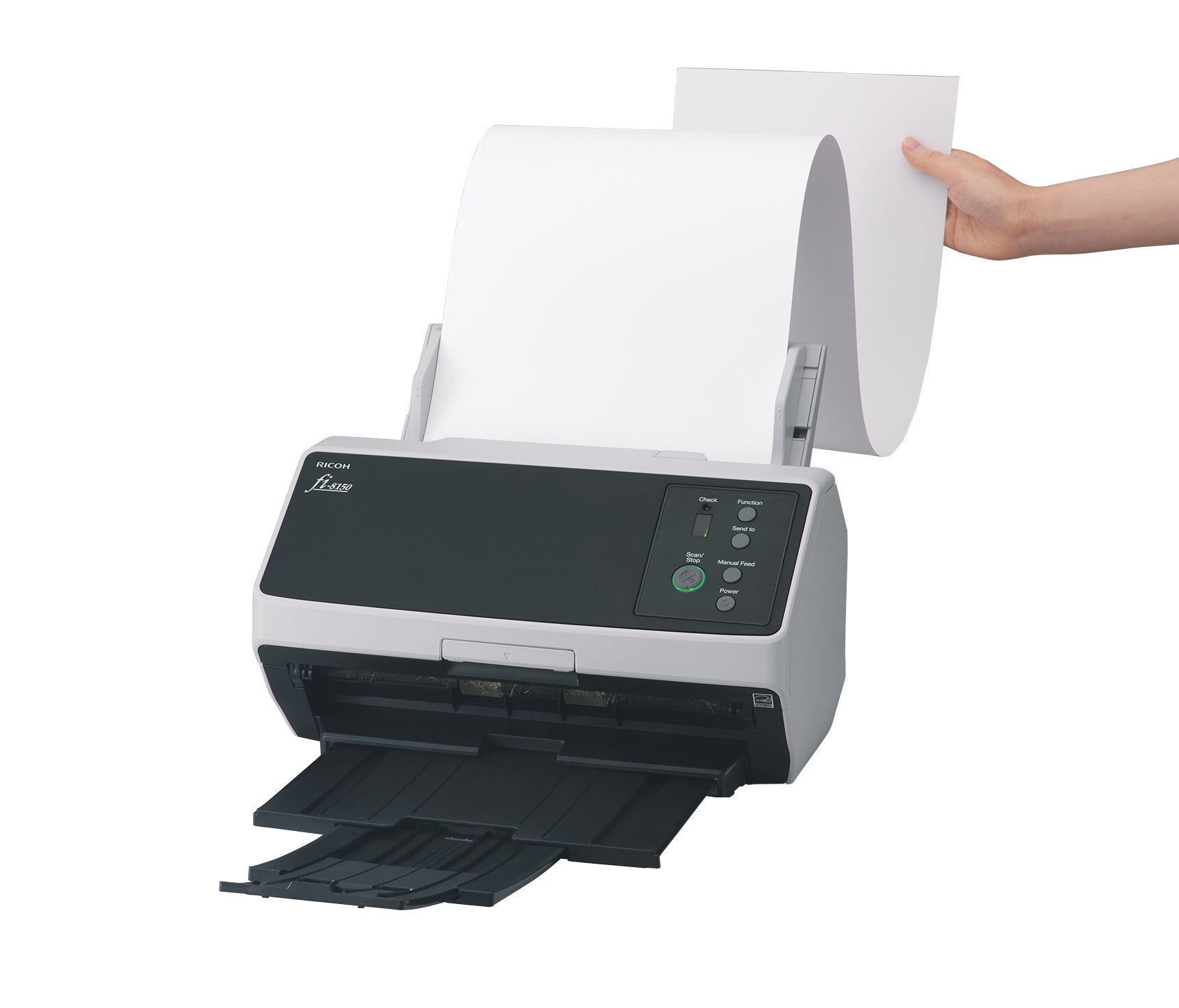 Ricoh FI-8150 – Dokumentenscanner, A4, Duplex, 50 Seiten pro Minute, 600 dpi, ADF 100 Blatt, LAN, USB
