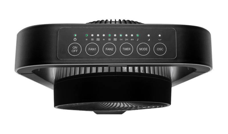 Sonnenkönig Standventilator Vind 2 – 3 Stufen, oszillierend, Fernbedienung, 70 W, 54 dB(A), Schwarz