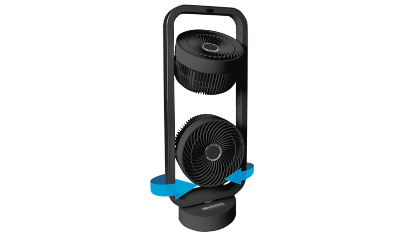 Sonnenkönig Standventilator Vind 2 – 3 Stufen, oszillierend, Fernbedienung, 70 W, 54 dB(A), Schwarz