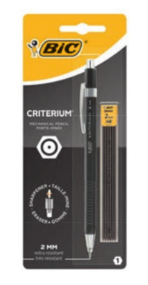 BIC Criterium Fallminenstift – 2,0 mm – Schwarz – Anti-Minenbruch – 1er-Pack
