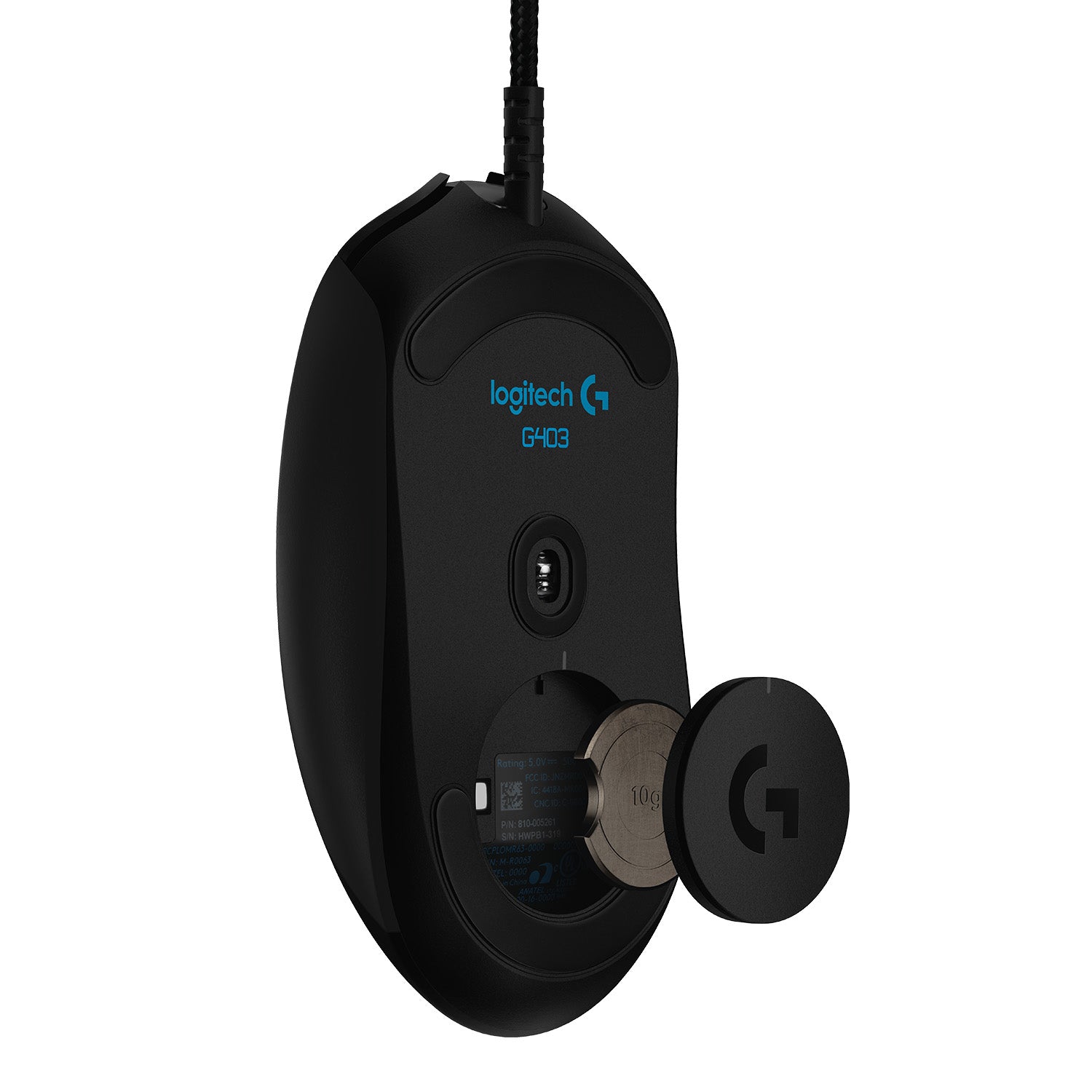Logitech G G403 HERO – Gaming-Maus – Kabelgebunden (USB‑A), 25600 DPI, Rechts, Schwarz