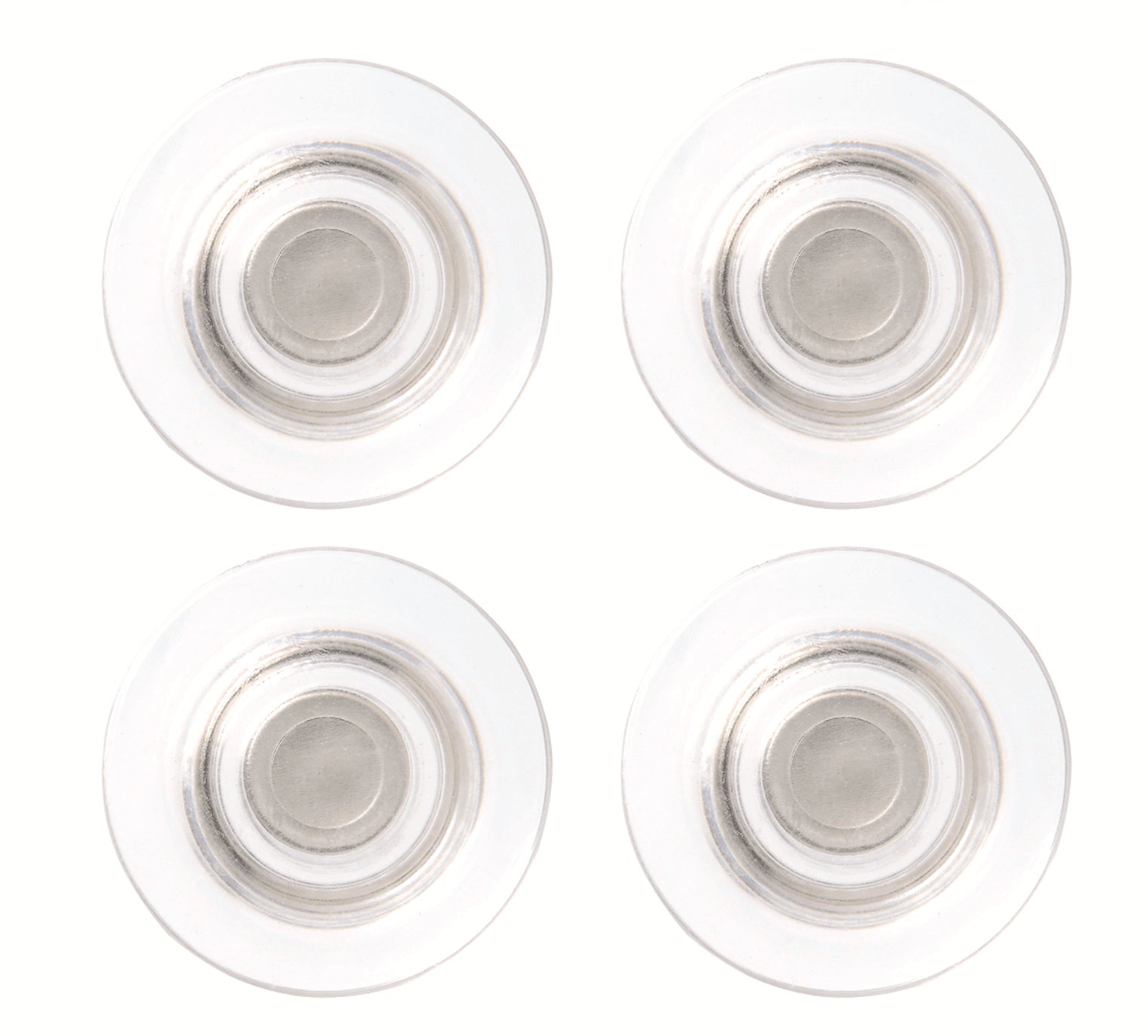 Nobo Starter-Kit, inkl. Magnete (rund Ø 32 mm × H 9 mm), transparent – für Whiteboards, Flipcharts – 4-teilig