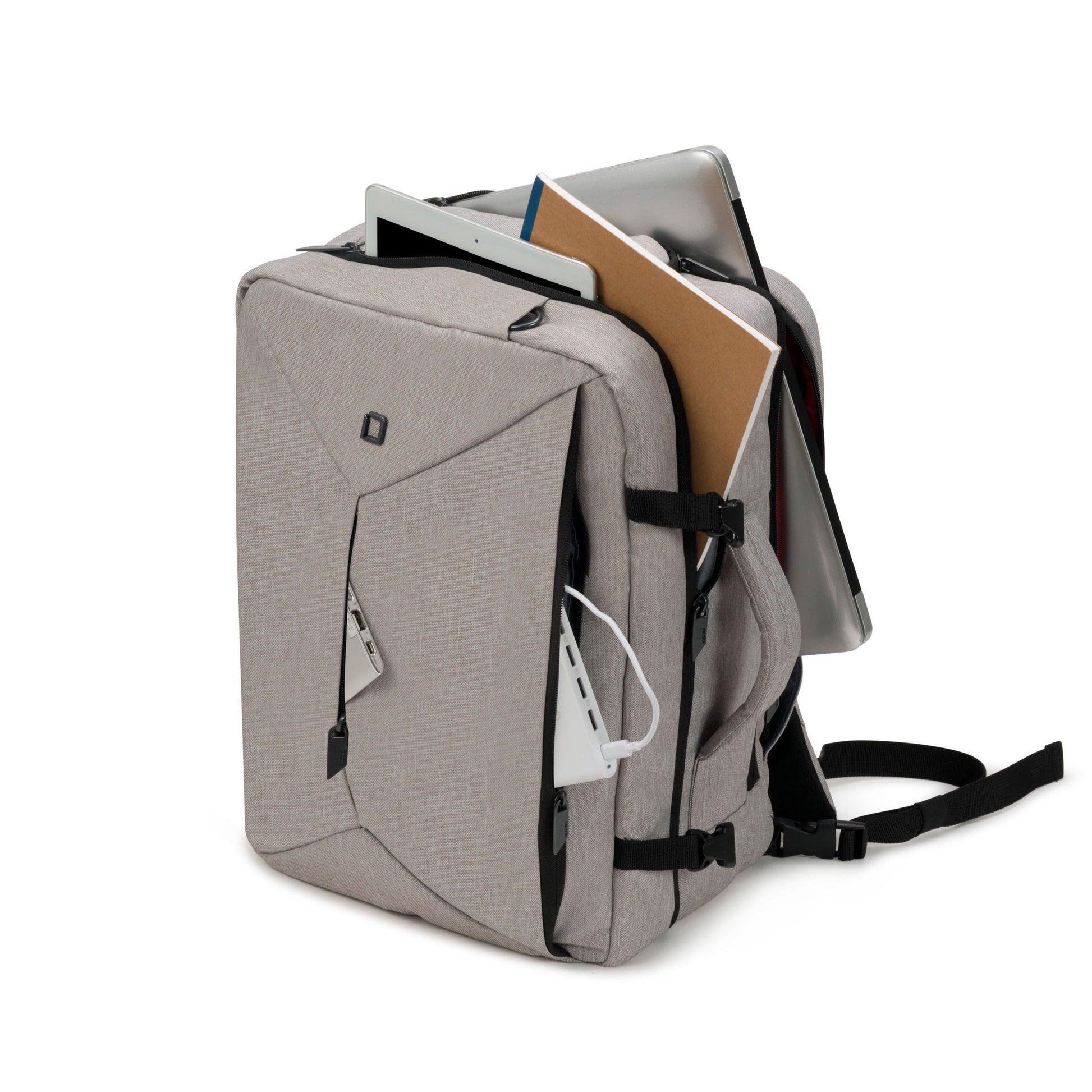 DICOTA Dual Plus EDGE Notebook-Rucksack 15,6" – 29 l, EVA-gepolstert – Grau