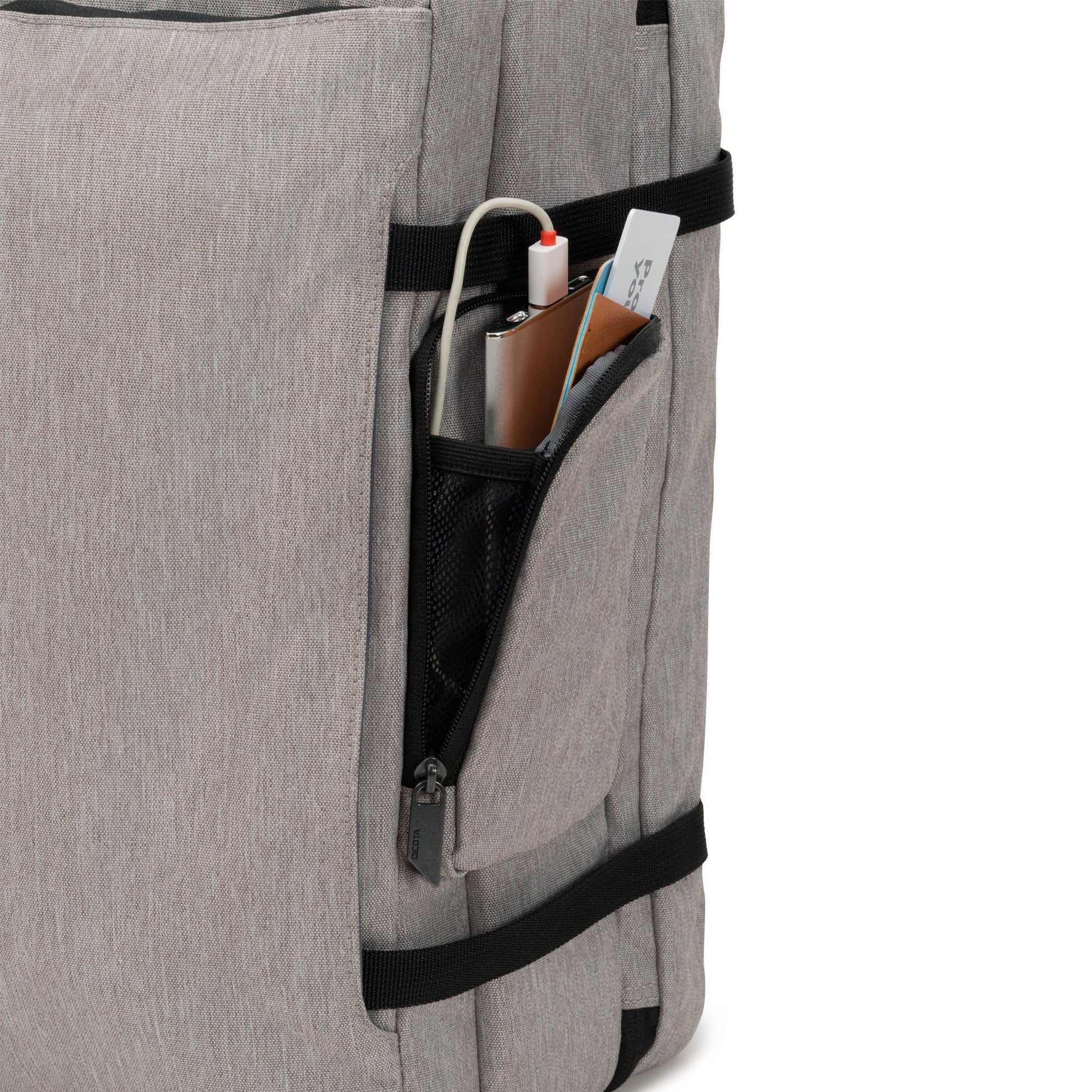 DICOTA Dual Plus EDGE Notebook-Rucksack 15,6" – 29 l, EVA-gepolstert – Grau