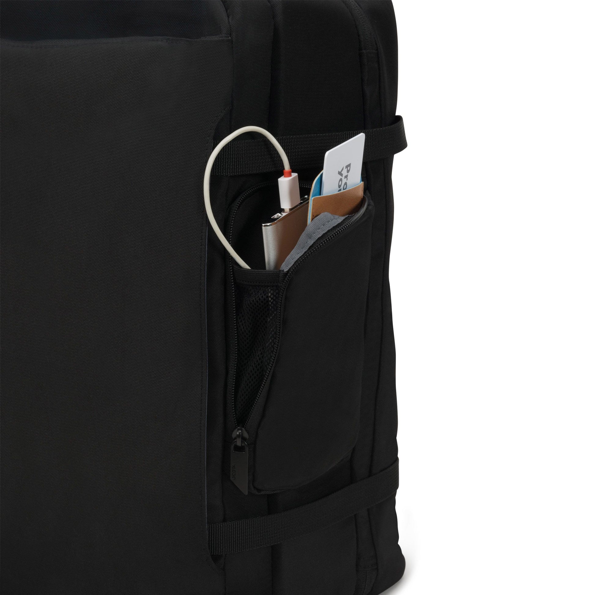 DICOTA Dual Plus EDGE Notebook-Rucksack bis 15,6" – EVA-gepolstertes Fach – Schwarz