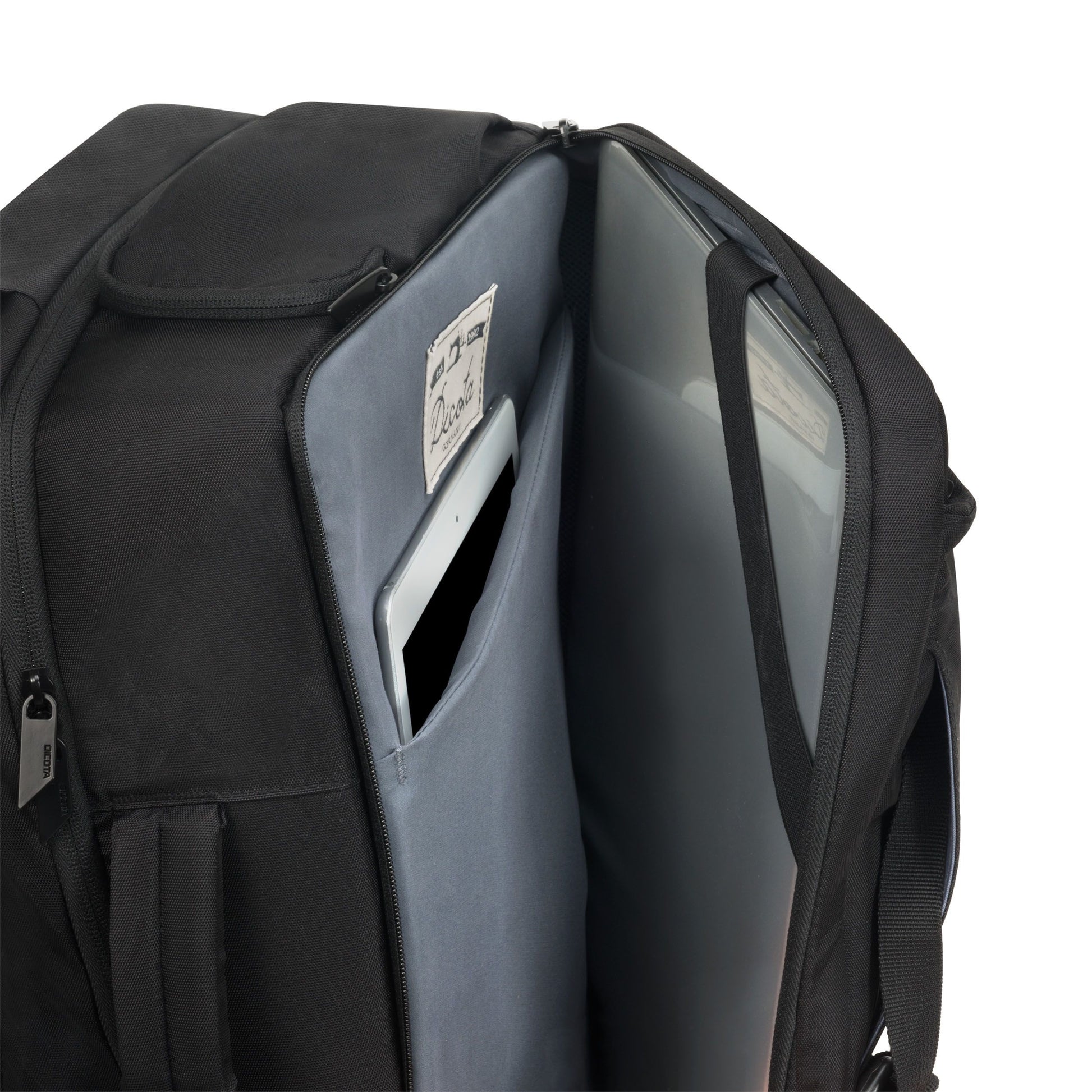 DICOTA Dual Plus EDGE Notebook-Rucksack bis 15,6" – EVA-gepolstertes Fach – Schwarz