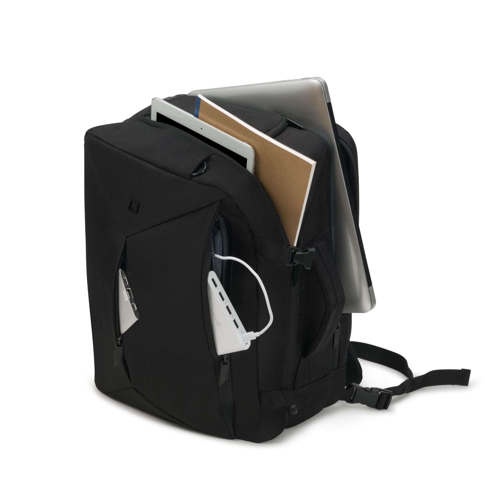 DICOTA Dual Plus EDGE Notebook-Rucksack bis 15,6" – EVA-gepolstertes Fach – Schwarz