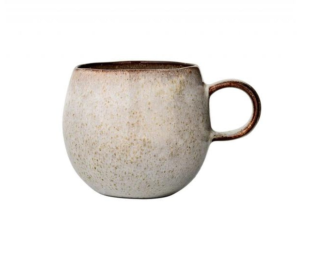 Bloomingville Kaffeetasse Sandrine – 450 ml, Ø 10,5 cm, H 9,5 cm, Steingut, spülmaschinenfest