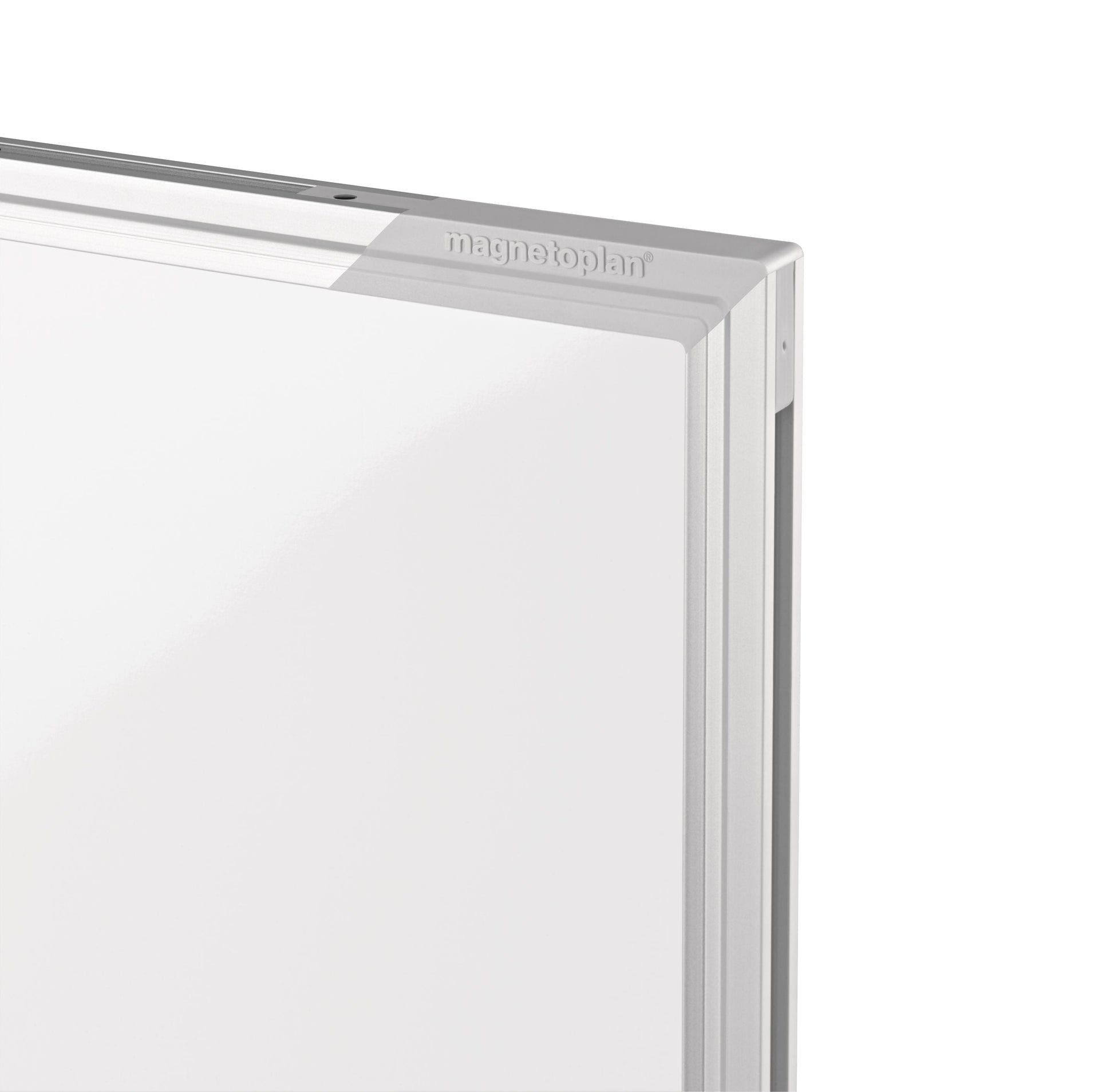 Magnetoplan Whiteboard – 90 × 60 cm, magnetisch, Aluminiumrahmen, Wandmontage, inkl. Stiftablage, Montageset