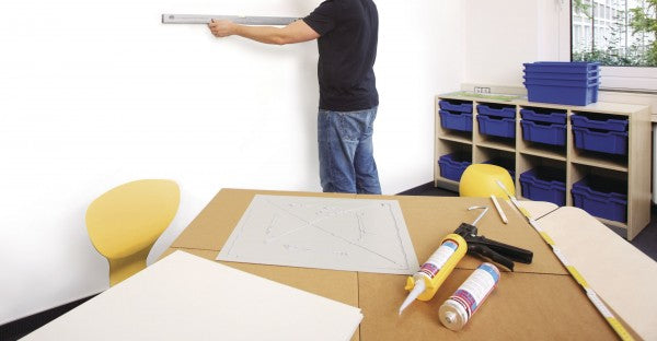 Magnetoplan Pinnwand – magnetisch – 50 × 50 cm, weiss, Magnetwand