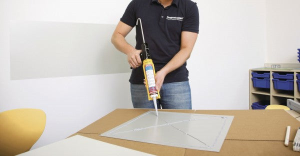 Magnetoplan Pinnwand – 50 × 50 cm, weiss, Magnetwand
