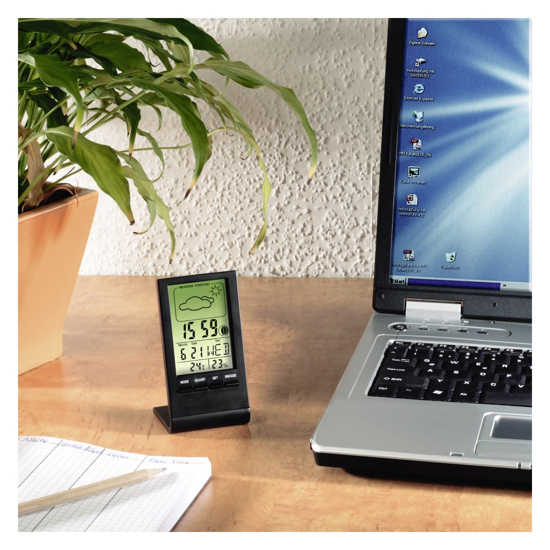 Hama TH-100 – Thermo-/Hygrosensor, Digital-Display, LR1130-Batterie – Schwarz