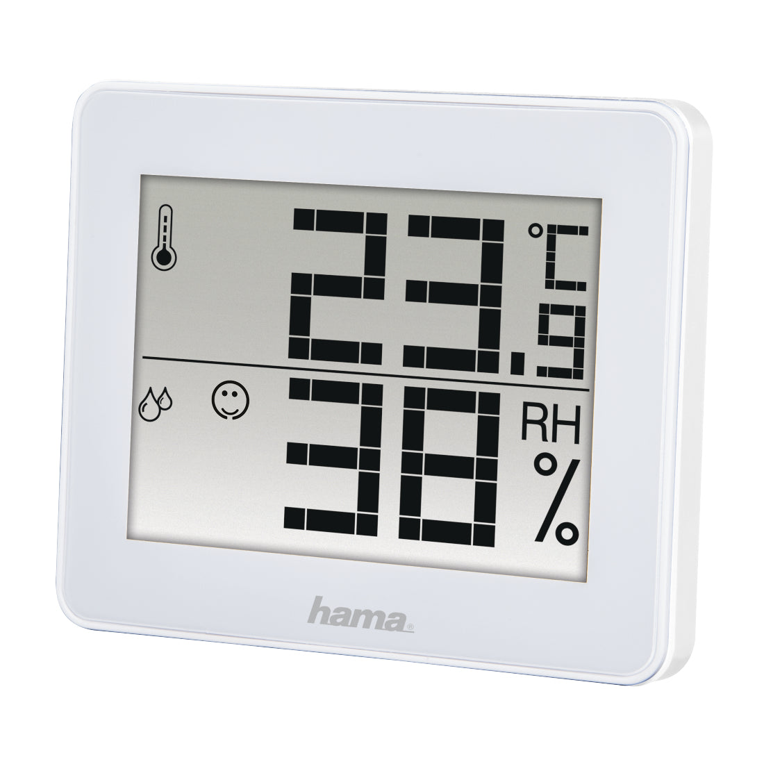 Hama TH-130 – Thermo-/Hygrosensor (Einzelsensor), digitales Display, innen – weiss