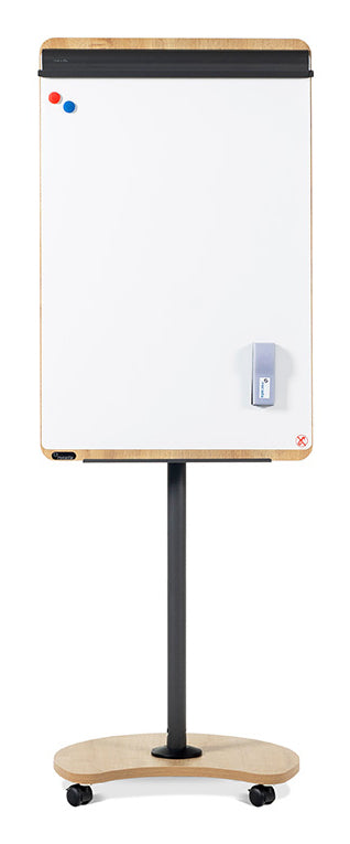 Rocada Flipchart Mobil NAT0616 – 69 × 113 cm, weiss, Melamin, Stahl