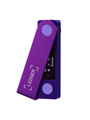 Ledger Hardware-Wallet Nano X – für Android, iOS, Windows u. a., 19 × 12 × 72 mm, violett, Li-Ion