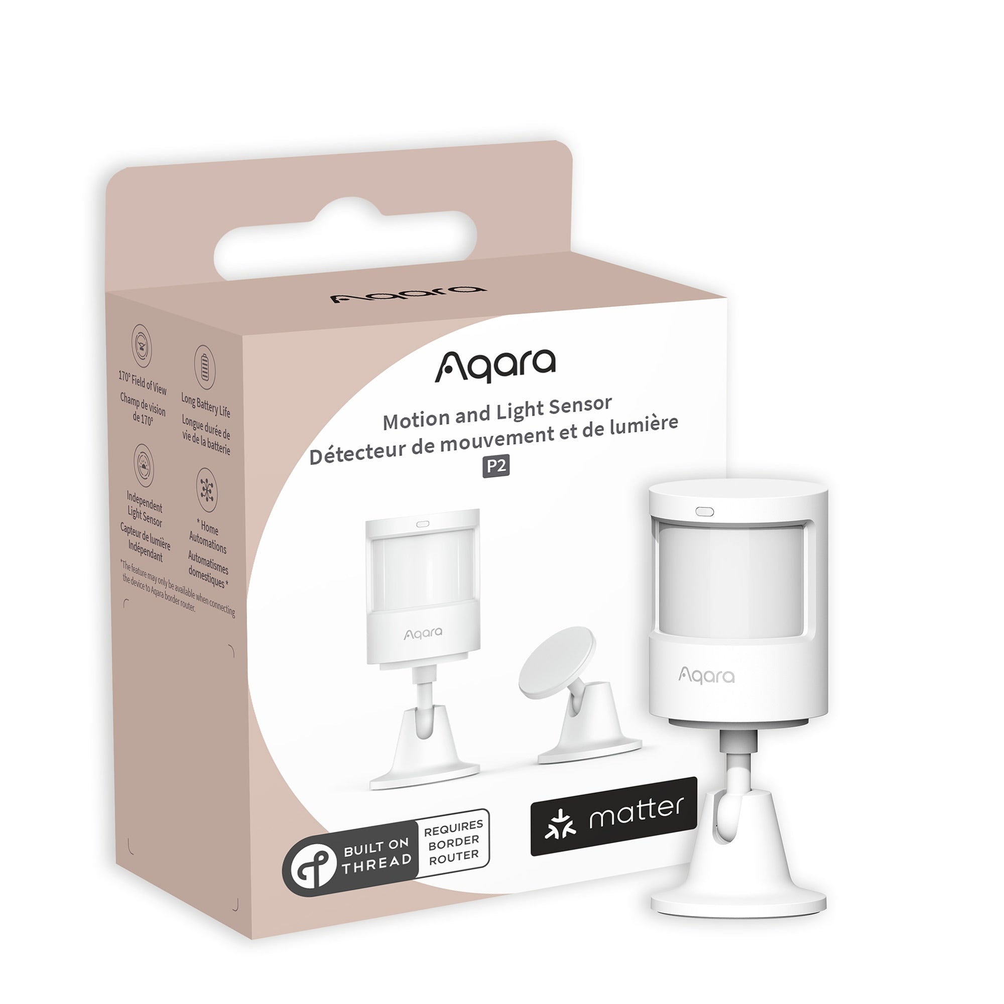 Aqara P2 – Bewegungsmelder – Infrarotsensor, Zigbee, Innenbereich – für HomeKit, Alexa, IFTTT