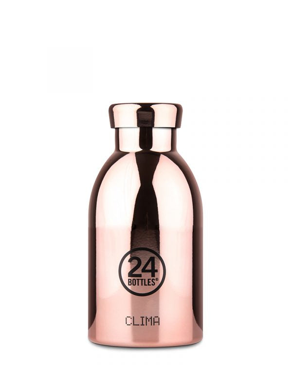 24Bottles Trinkflasche Clima – 3,3 dl – Edelstahl, isoliert, Schraubverschluss – Roségold