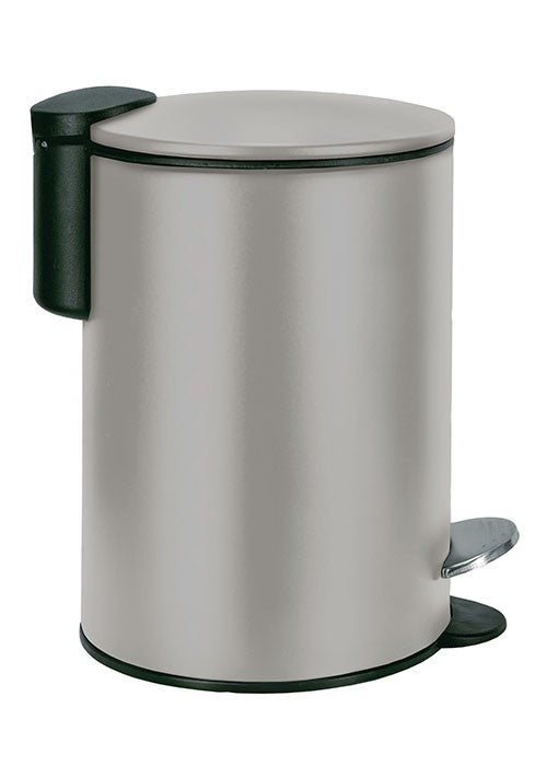 Kleine Wolke Treteimer Silence – 3 l – Metall, rund – grau – Soft-Close
