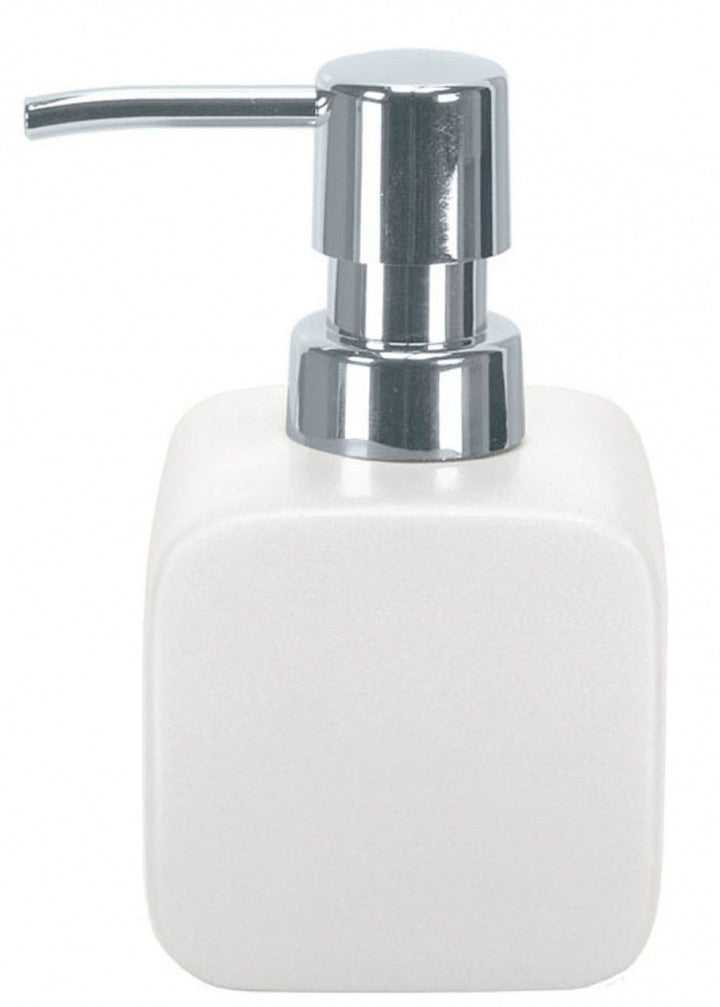 Kleine Wolke Cubic Seifenspender – Steinzeug, Weiss, 250 ml