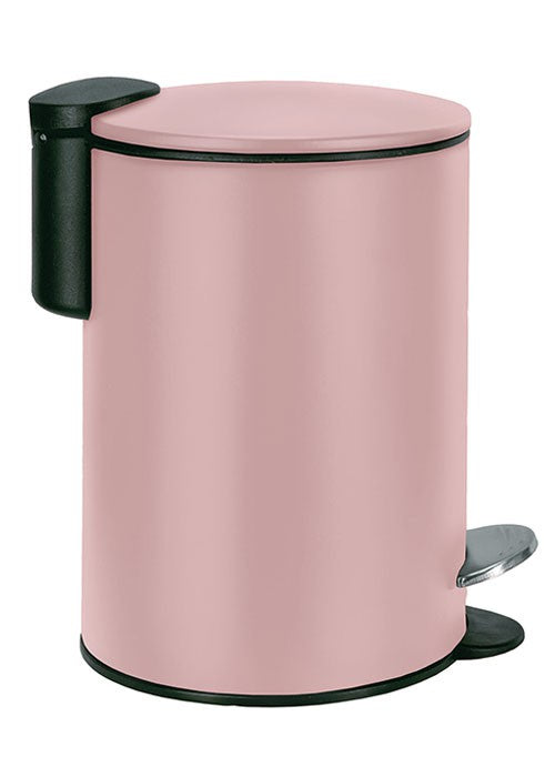 Kleine Wolke Papierkorb Silence – 3 l – mit Deckel, Metall, Rosa – Ø 170 × H 236 mm – Soft-Close