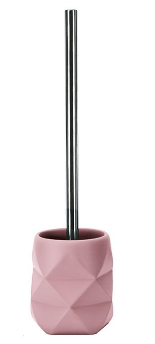 Kleine Wolke CRACKLE – WC-Bürstenset – Polyresin, Rosa, H 39 cm, Ø 10,6 cm