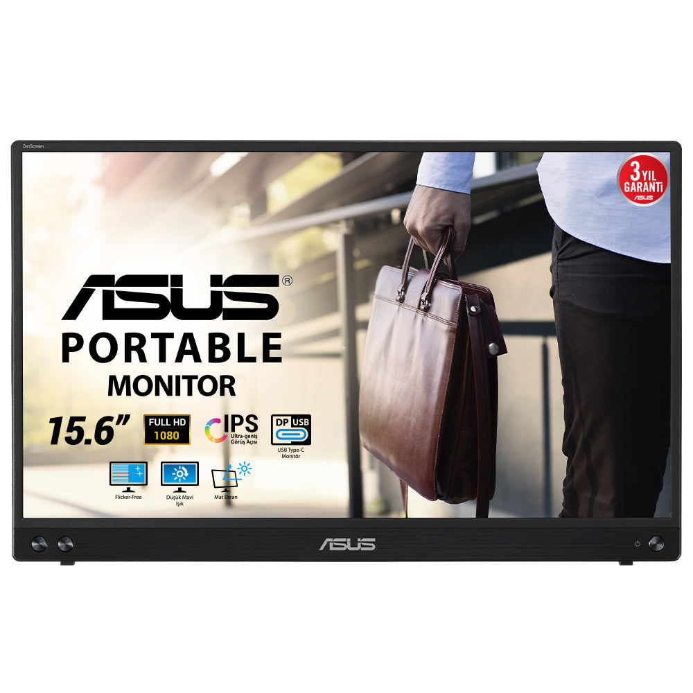ASUS MB16ACV – Portabler Monitor, 15,6", 1920 × 1080 (Full HD), IPS, 60 Hz, 250 cd/m², Schwarz
