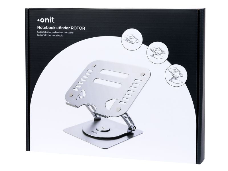 ONIT Laptop-Ständer – bis 17,3" – Höhenverstellbar, 360° drehbar – Anthrazit
