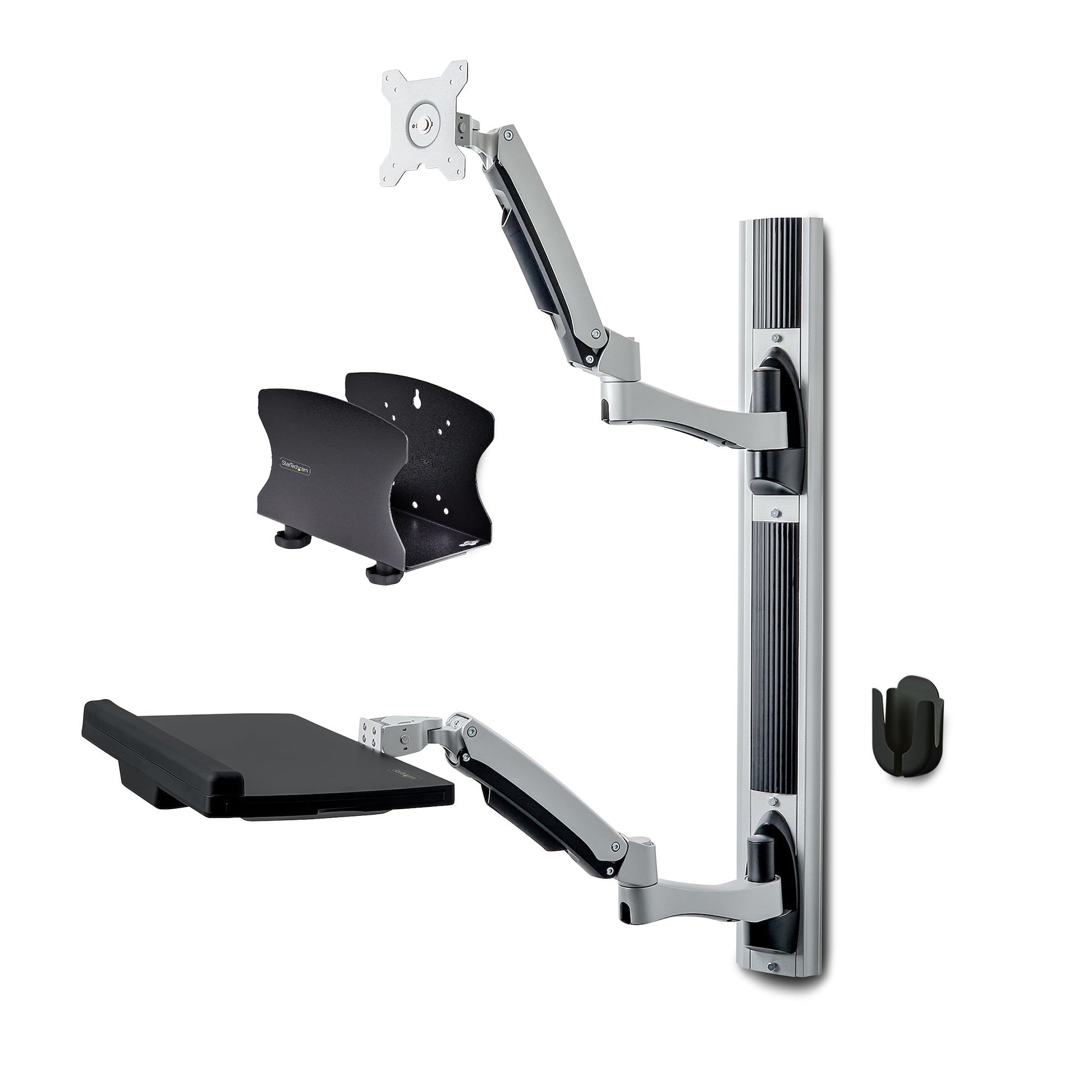StarTech.com Monitor-Wandhalterung – 27–32" – VESA 75×75/100×100 mm – bis 10 kg – Tastaturarm – für Monitore