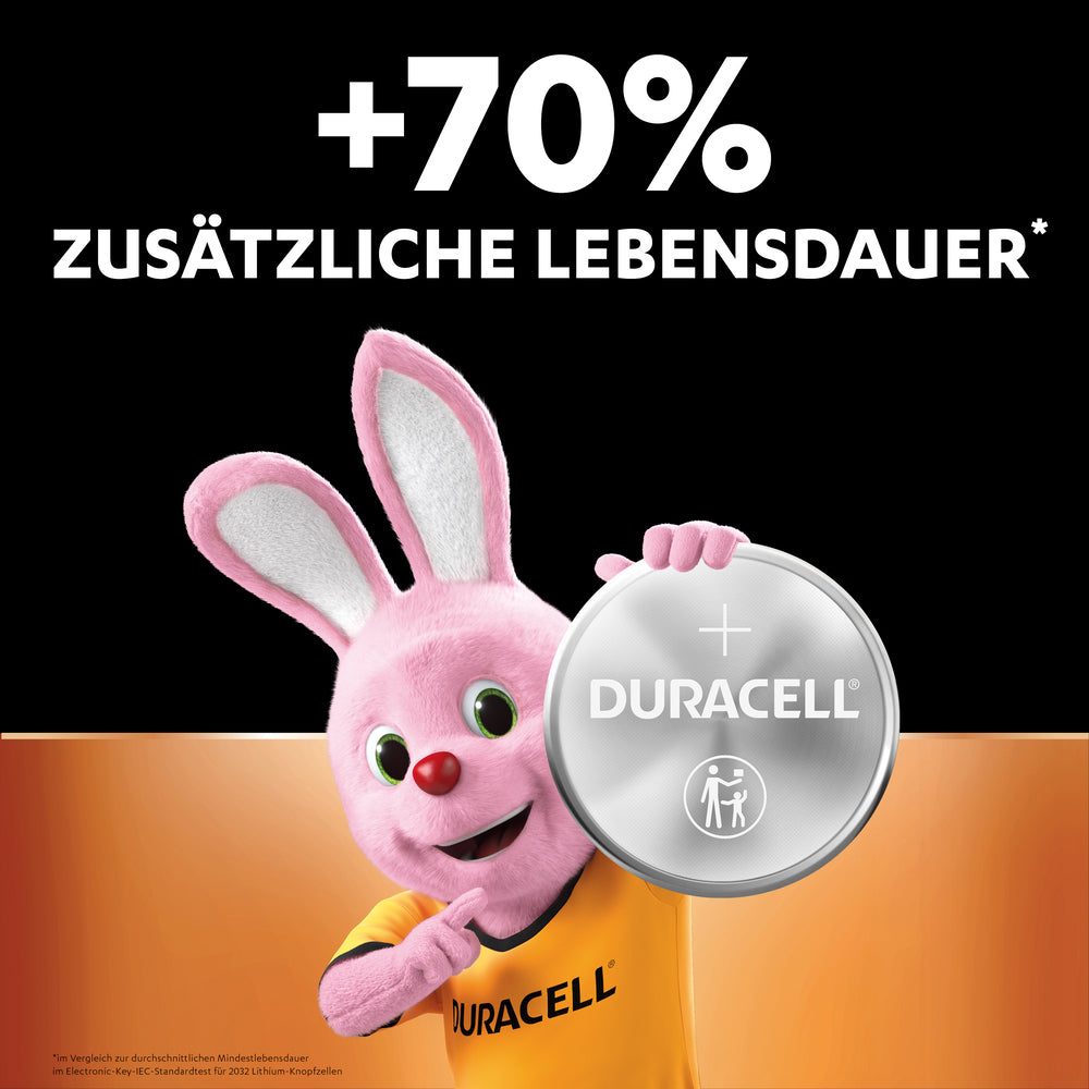 Duracell Knopfzellen CR2032, Lithium, 3 V – 4 Stk.
