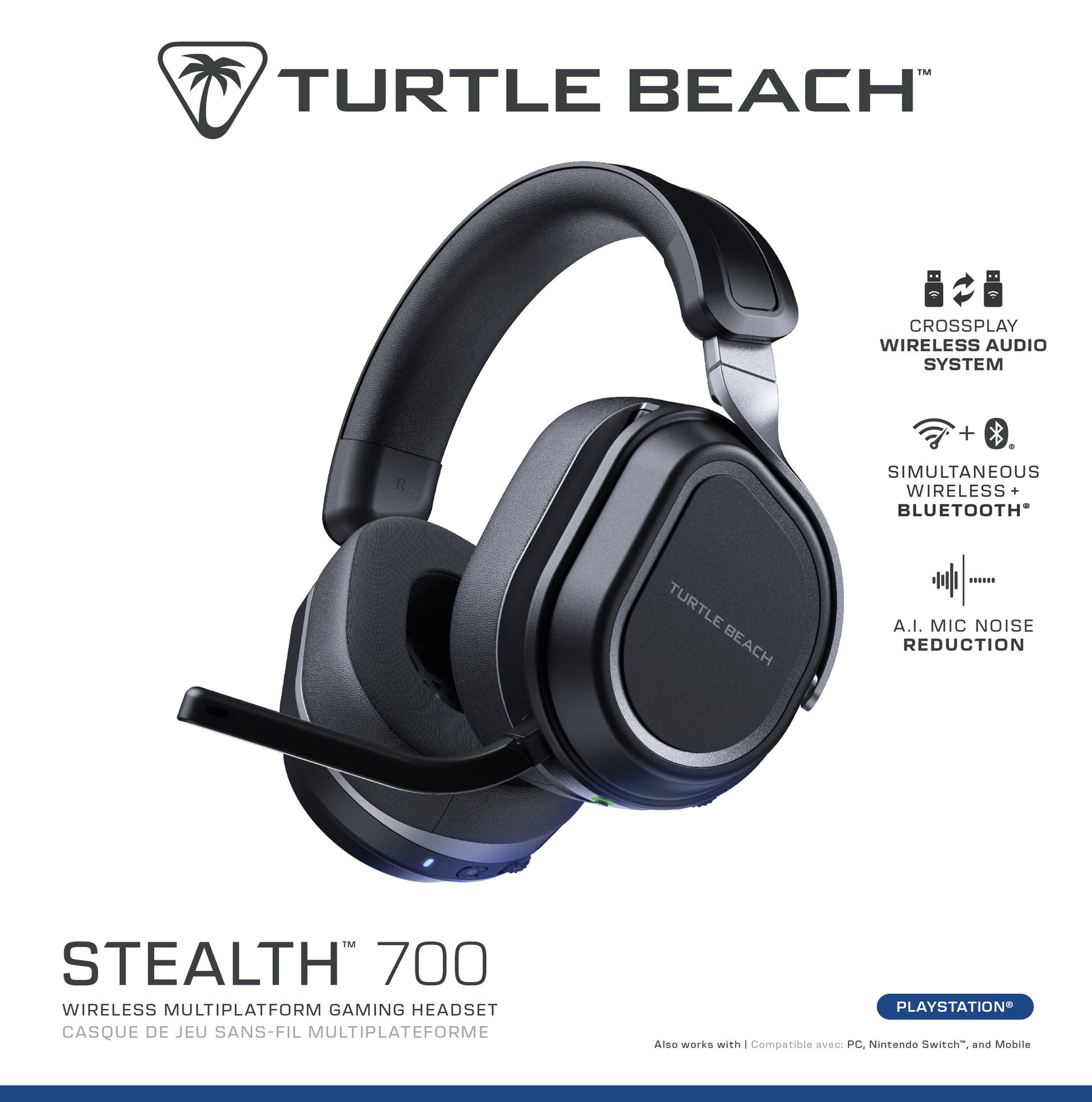 Turtle Beach Stealth 700 GEN3 – Gaming-Headset – Bluetooth 5.2 – für PS5/PC/Steam Deck und mehr – bis zu 80 h