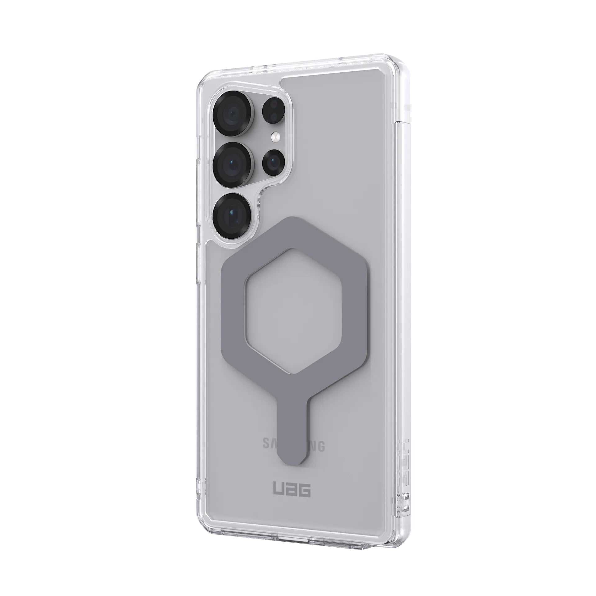 Urban Armor Gear UAG Plyo Pro – Rückcover – für Samsung Galaxy S25 Ultra, TPU, Silber/Transparent, bis 4,8 m sturzsicher