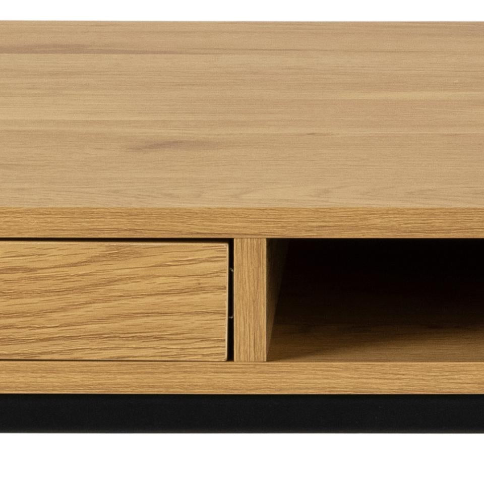 Actona AC Design Seaford – Stehtisch – 140 × 58 × 76 cm – schwarz/eiche