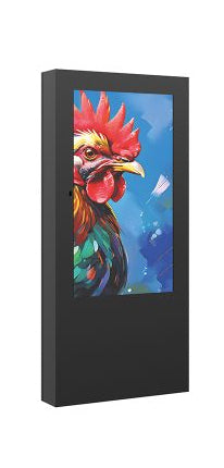 Hagor ScreenOut Kiosk OH55 – Outdoorstele, witterungs- & vandalismussicher, für Displays bis 55", Schwarz