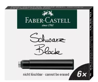 Faber-Castell Füllhalter-Patronen – Schwarz, 6er-Pack