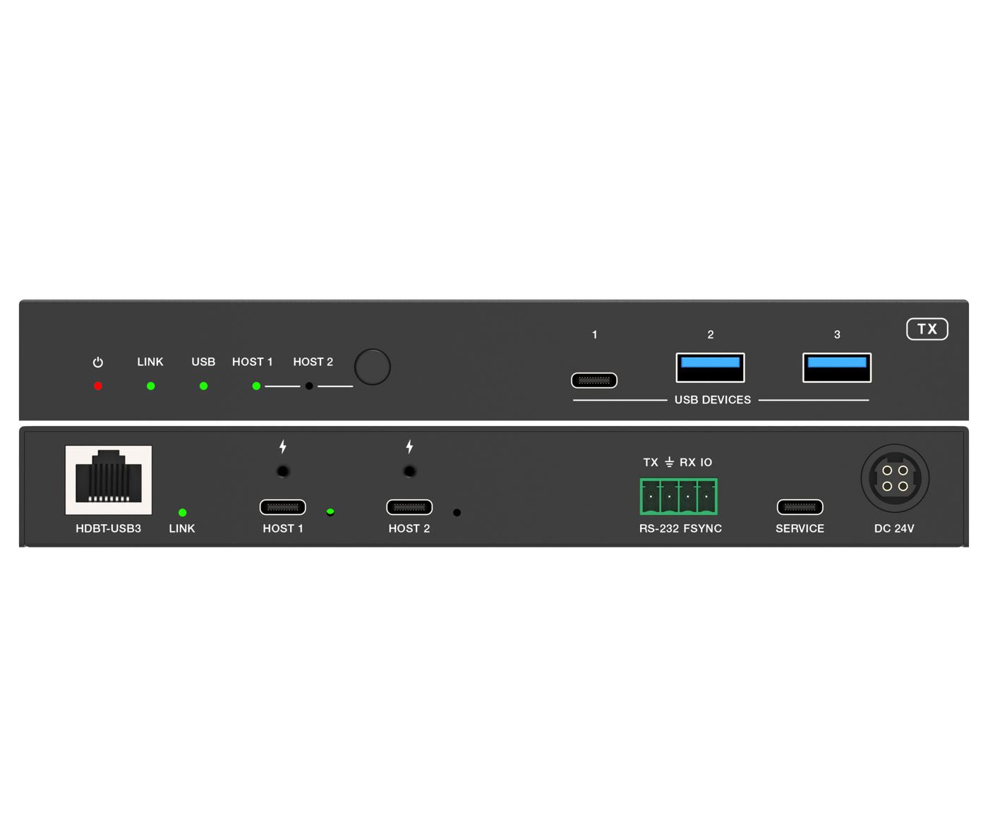 Vivolink USB 3.2 Gen 1 Extender, bis zu 100 m, USB-C/Video