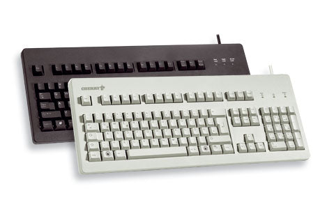 CHERRY G80-3000 – Tastatur, kabelgebunden (USB, PS/2), US-Layout (EN), Fullsize (mit Ziffernblock), Schwarz