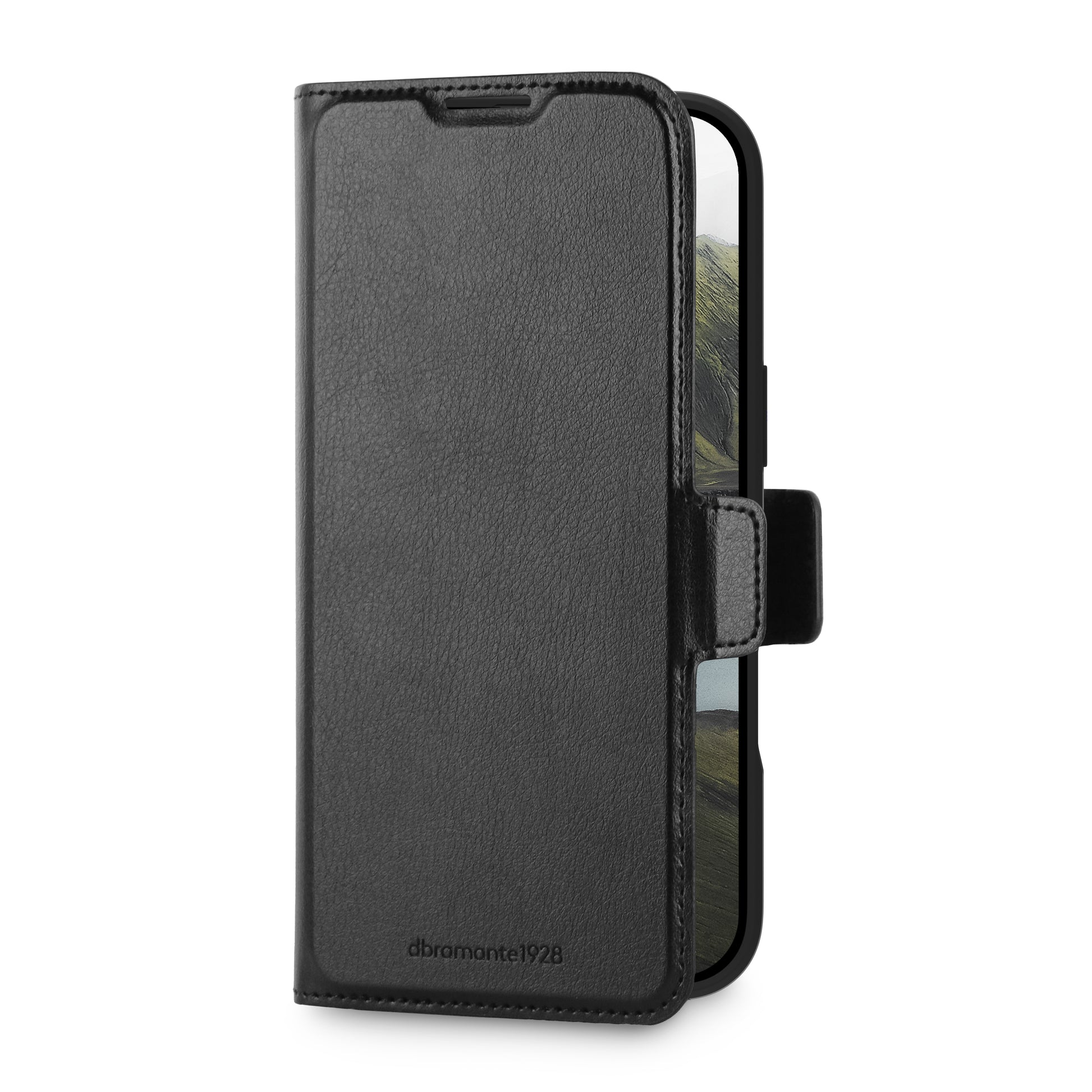 dbramante1928 Oslo Pro Wallethülle – für Apple iPhone 17 Air, MagSafe, 3 Kartenfächer, PU, Schwarz