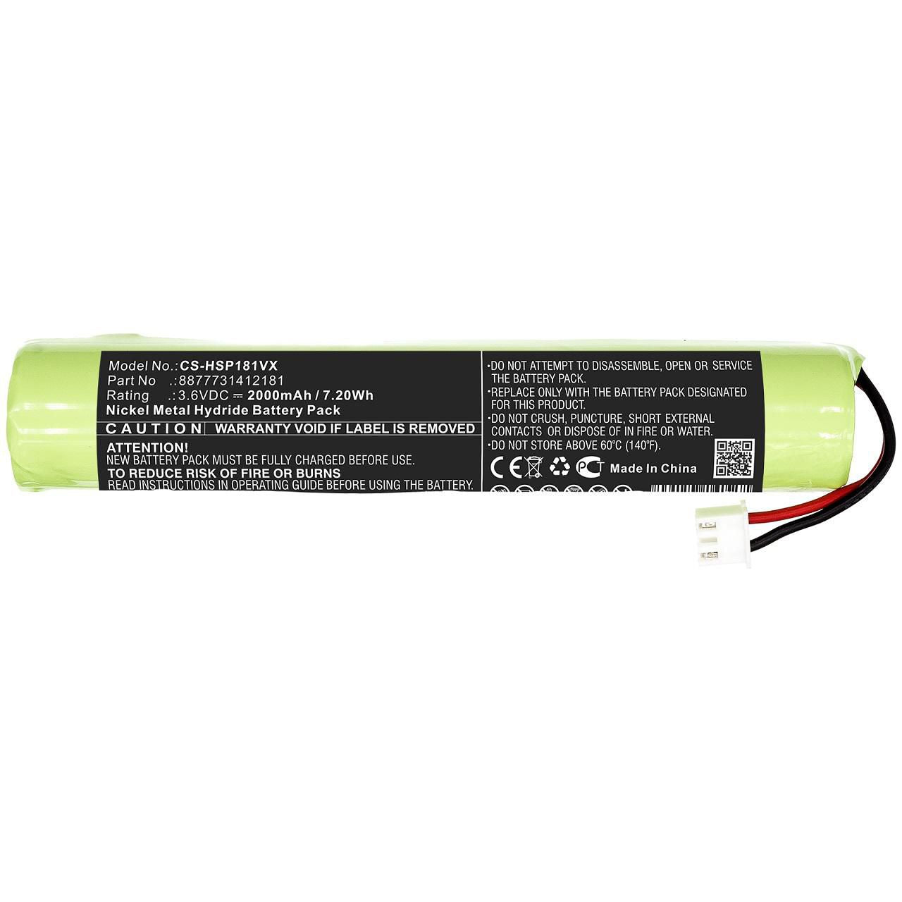CoreParts Akku 7,2 Wh, 3,6 V, 2000 mAh – 1 Stück