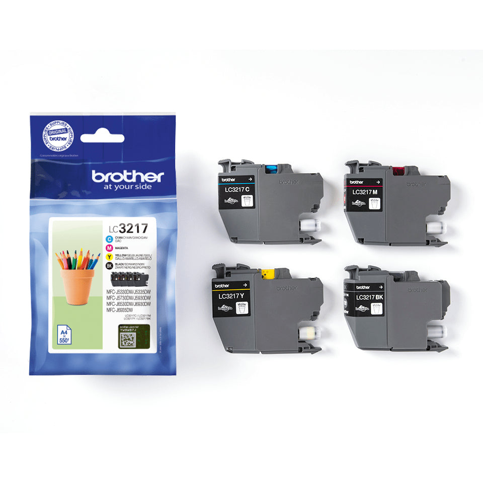 Brother Tintenpatronen-Multipack LC-3217VAL, CMYK, 4er-Pack, Original