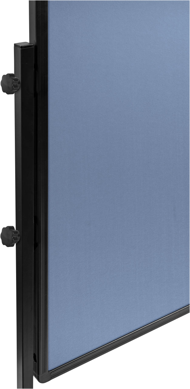 Legamaster Moderationswand – Filz, mit Rollen, doppelseitig – 120 × 150 cm – Blau, Alurahmen