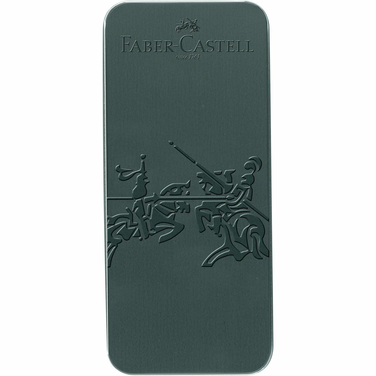 Faber-Castell Grip Edition Schreibset – Kugelschreiber XB & Füllfederhalter M – Blau – Metalletui – 2-teilig