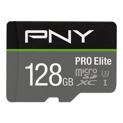 PNY PRO Elite PSDU128V3 microSDXC 128 GB – UHS-I, Klasse 10, U3, inkl. SD-Adapter