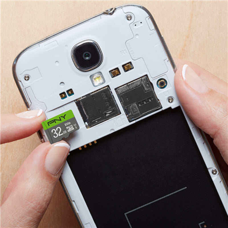 PNY Elite PSDU32GU1 microSDHC 32 GB – UHS-I, Klasse 10, U1, inkl. SD-Adapter