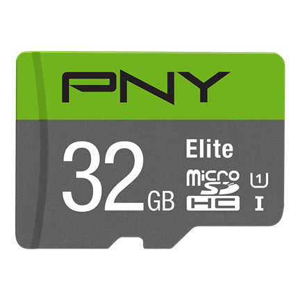 PNY Elite PSDU32GU1 microSDHC 32 GB – UHS-I, Klasse 10, U1, inkl. SD-Adapter