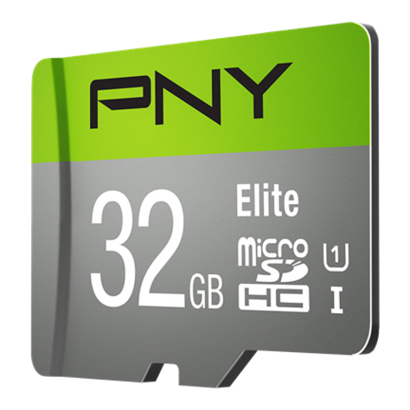 PNY Elite PSDU32GU1 microSDHC 32 GB – UHS-I, Klasse 10, U1, inkl. SD-Adapter