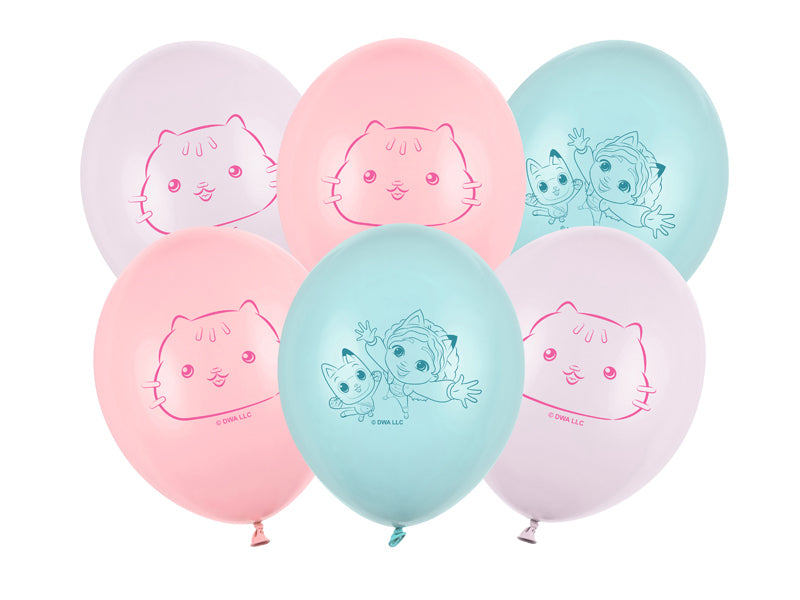 PartyDeco Gabby's Dollhouse Luftballons – mehrfarbig – Ø 27 cm – Latex – 6 Stk