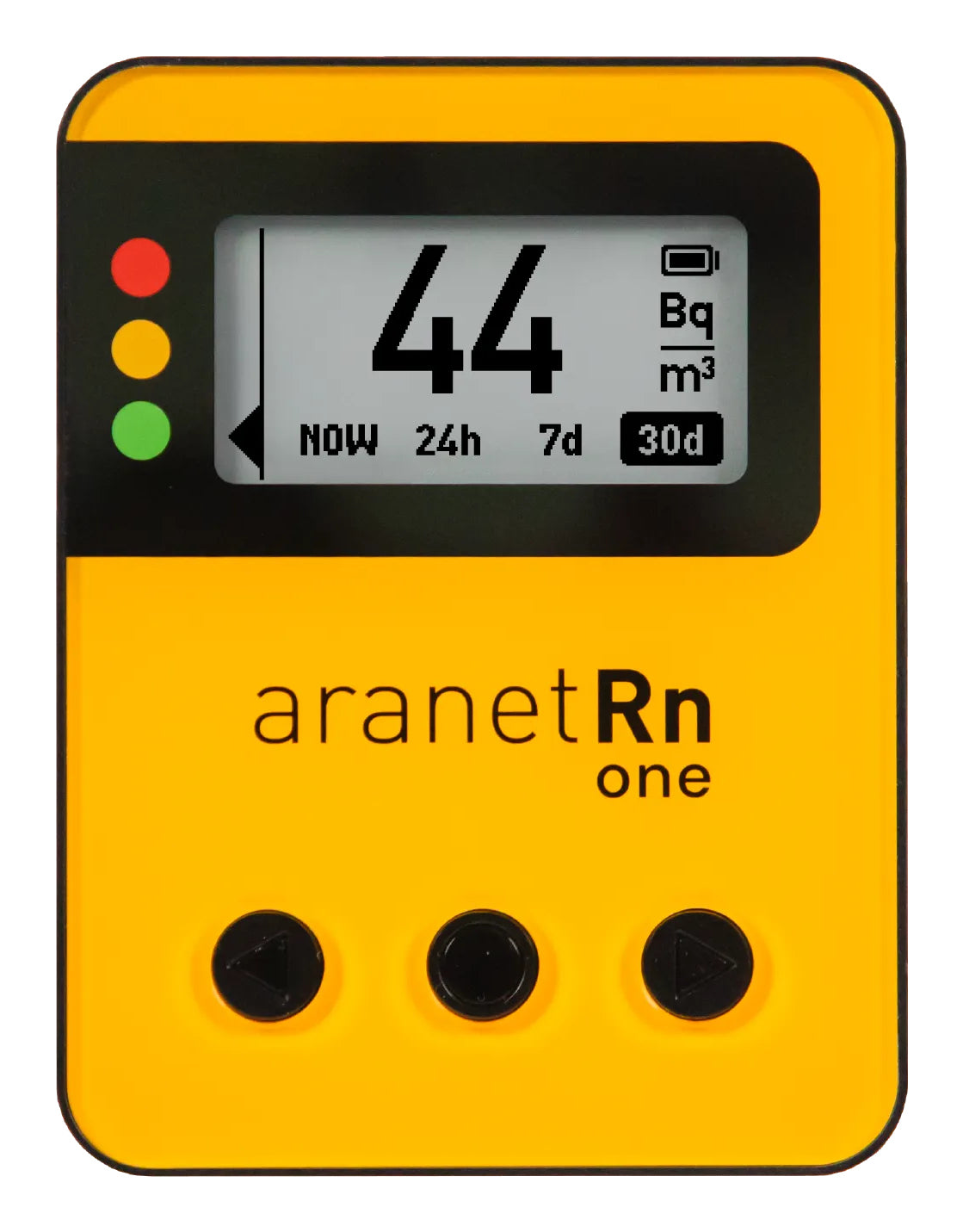 Aranet Radon One – Multisensor/Raumsensor, Bluetooth, Radon, 7 Jahre – Schwarz/Gelb