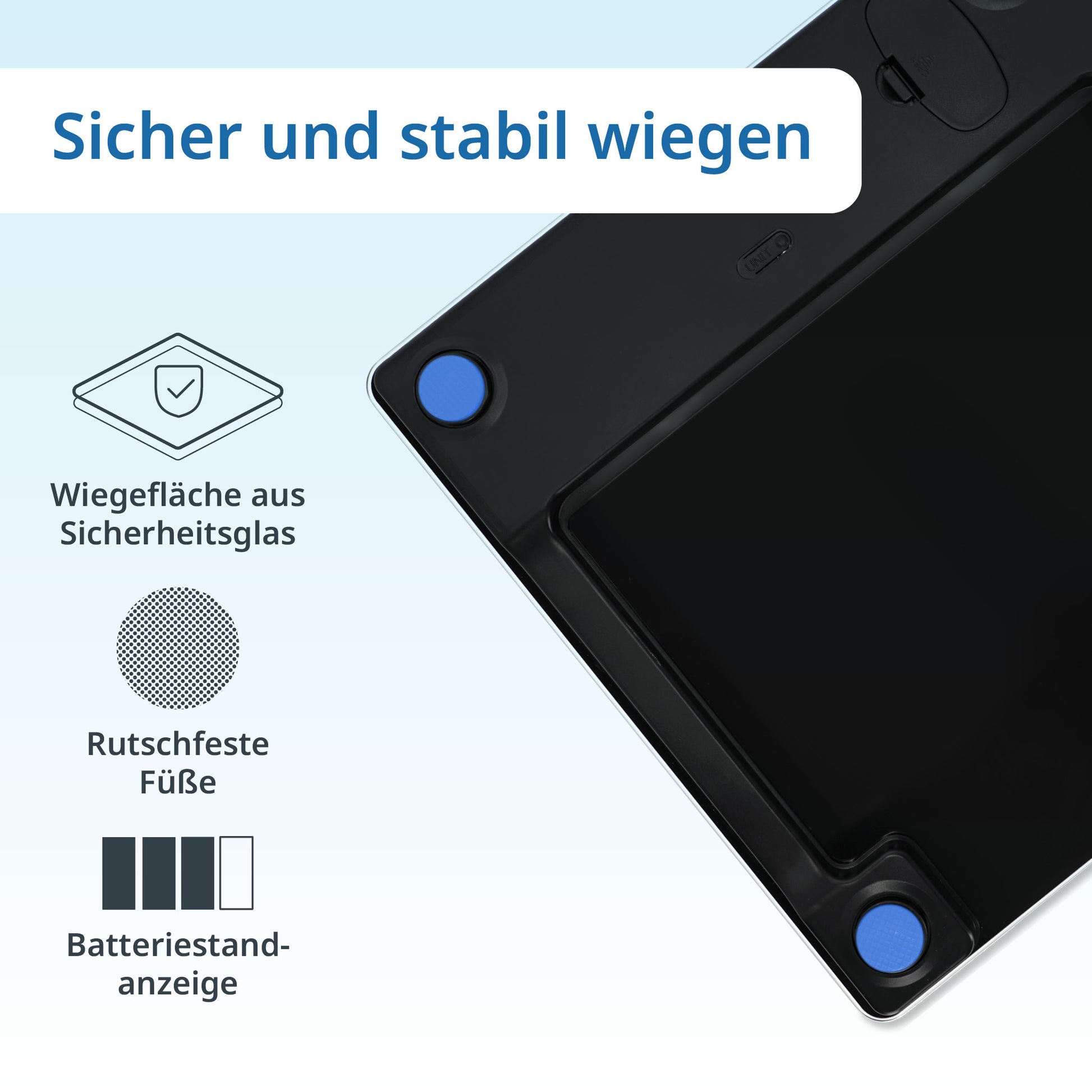 ADE Digitale Personenwaage Amina – Glas – 180 kg