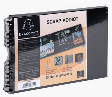 Exacompta Fotoalbum Scrap Addict – schwarz, 320 × 220 mm